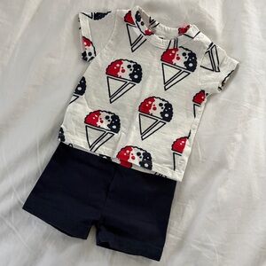 6-9M Monica + Andy Ice Cream Print Set